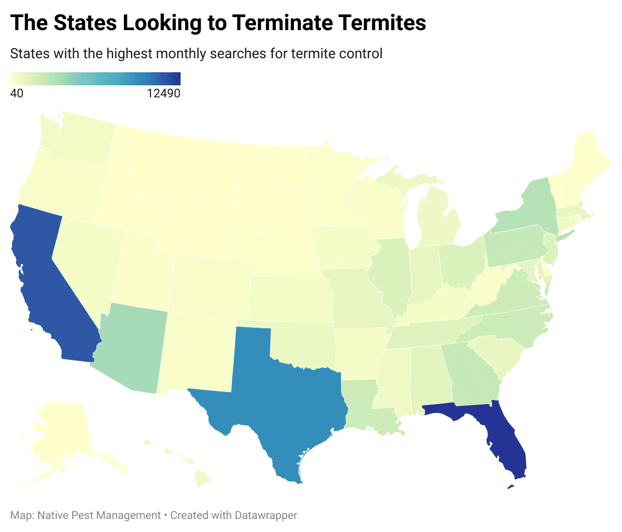 the states looking to terminate termites